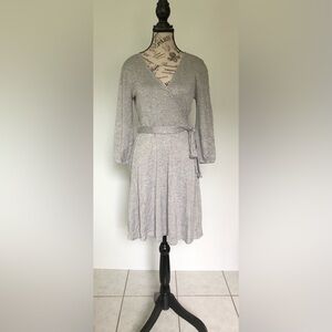 GAP Grey Wrap Style Dress Size Small